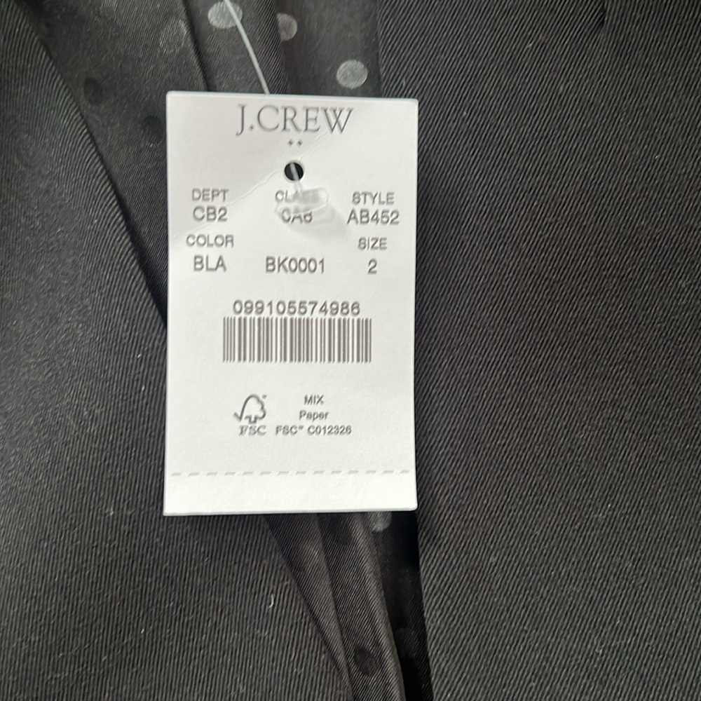 NWT JCrew collarless blazer - Picture 7 of 8